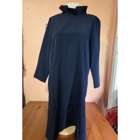 Tuckernuck Navy Blue Daphne Back Bow Tye Dress Size Extra Large With Pockets!! - Picture 1 of 7